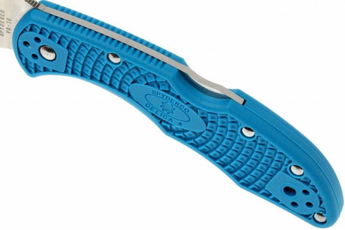 Складной нож Spyderco Delica 4 Flat Ground - 11FPBL фото 6